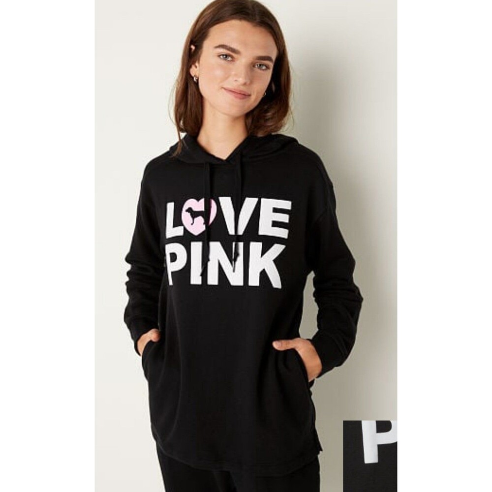 Vs pink campus hoodie black originals Small